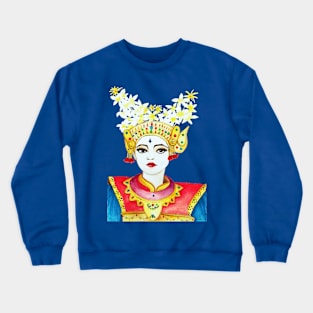 Indonesia Traditional Girl Crewneck Sweatshirt